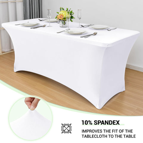 Obstal elastic leg pockets secure table legs for full coverage.