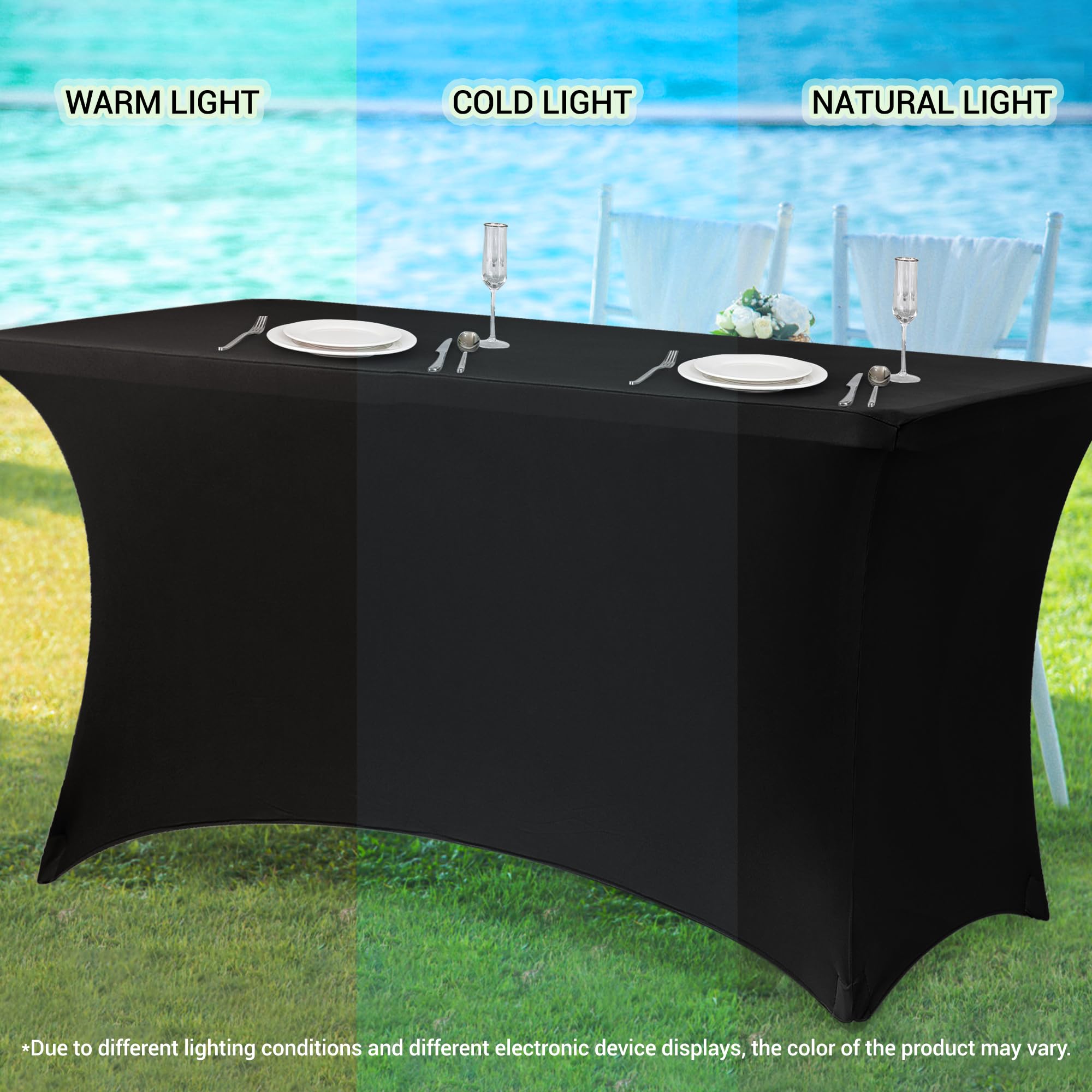 Universal 6 ft table compatibility for Obstal stretch cover