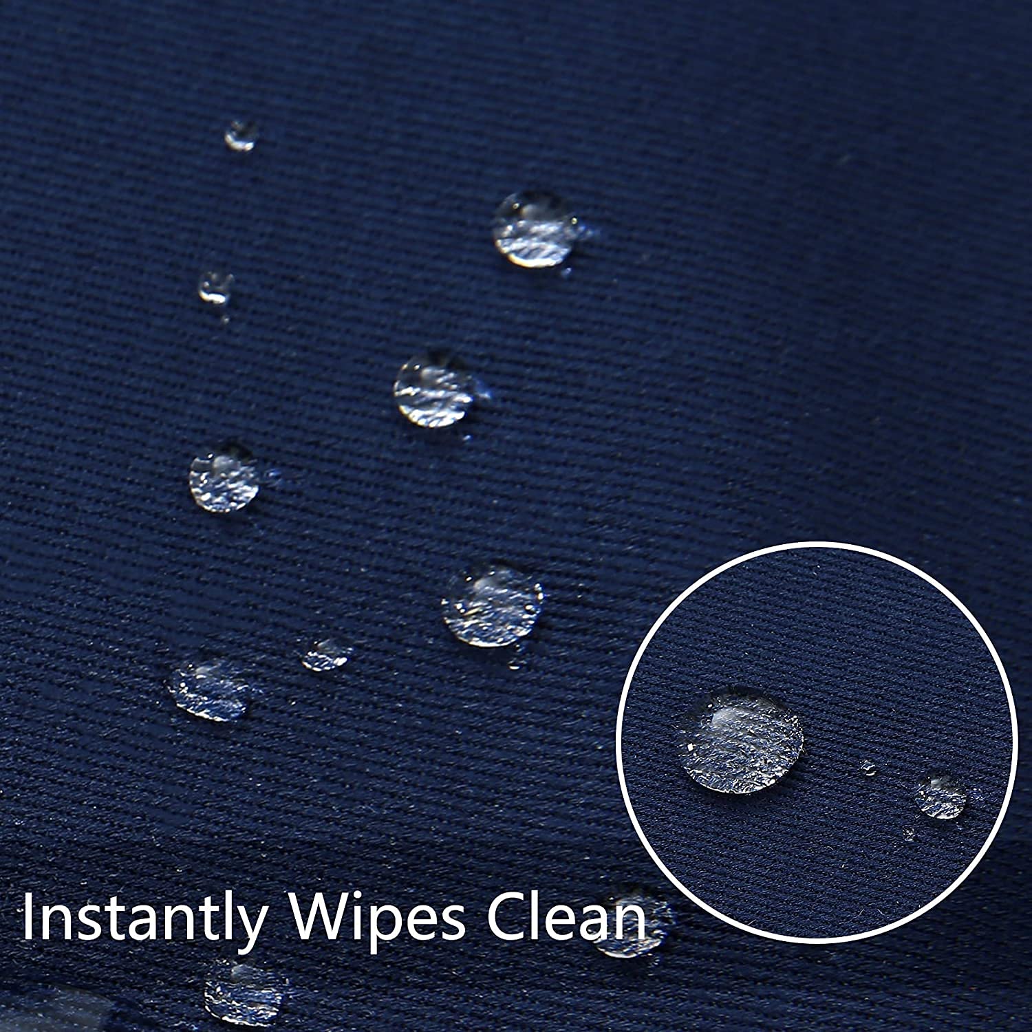 Obstal oil-proof table cover in navy guards against spills during meals.