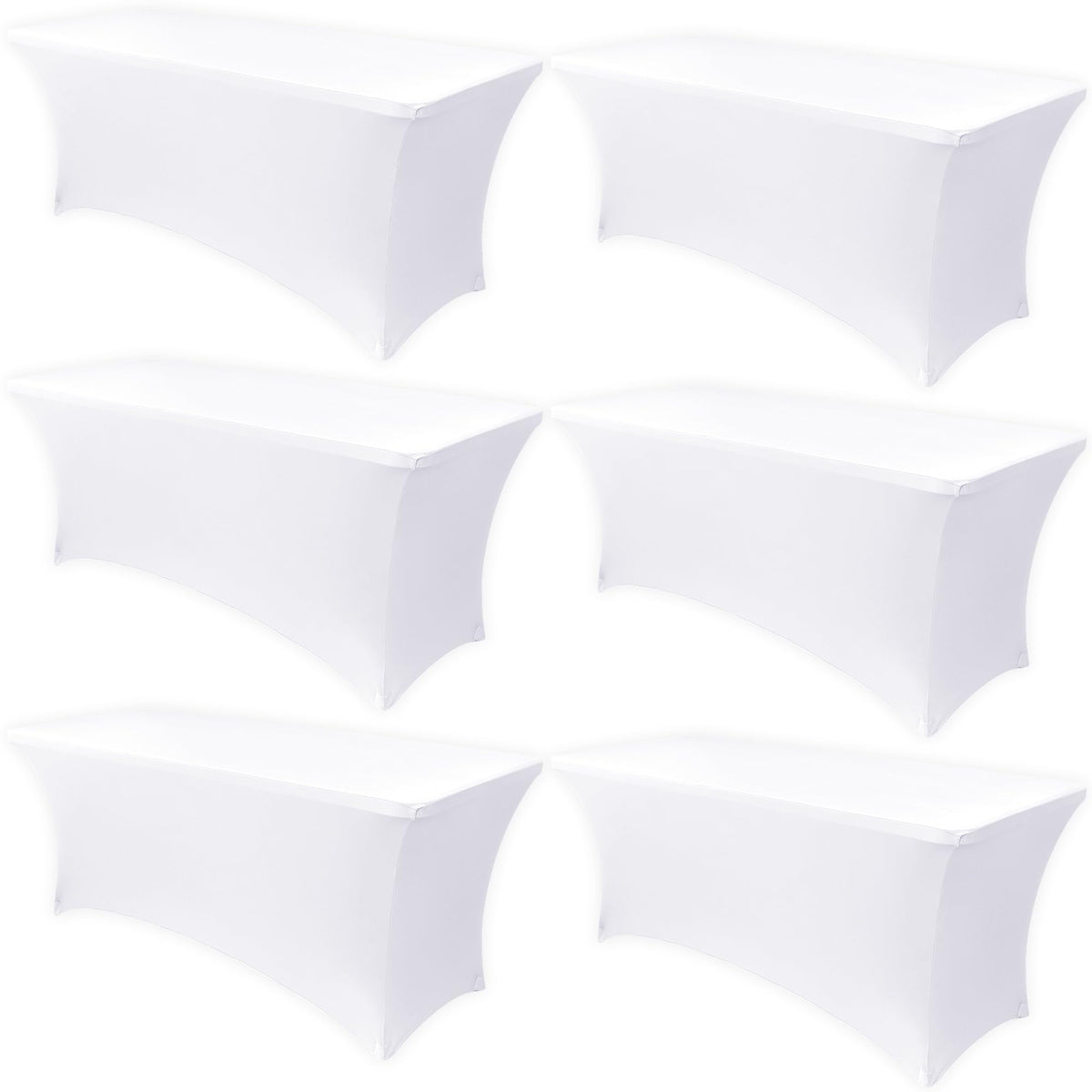 Obstal stretch table cover on a 6-foot table for a clean banquet look.