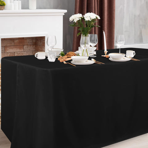 Close up of Obstal tablecloth fabric showing waterproof and stain resistant finish
