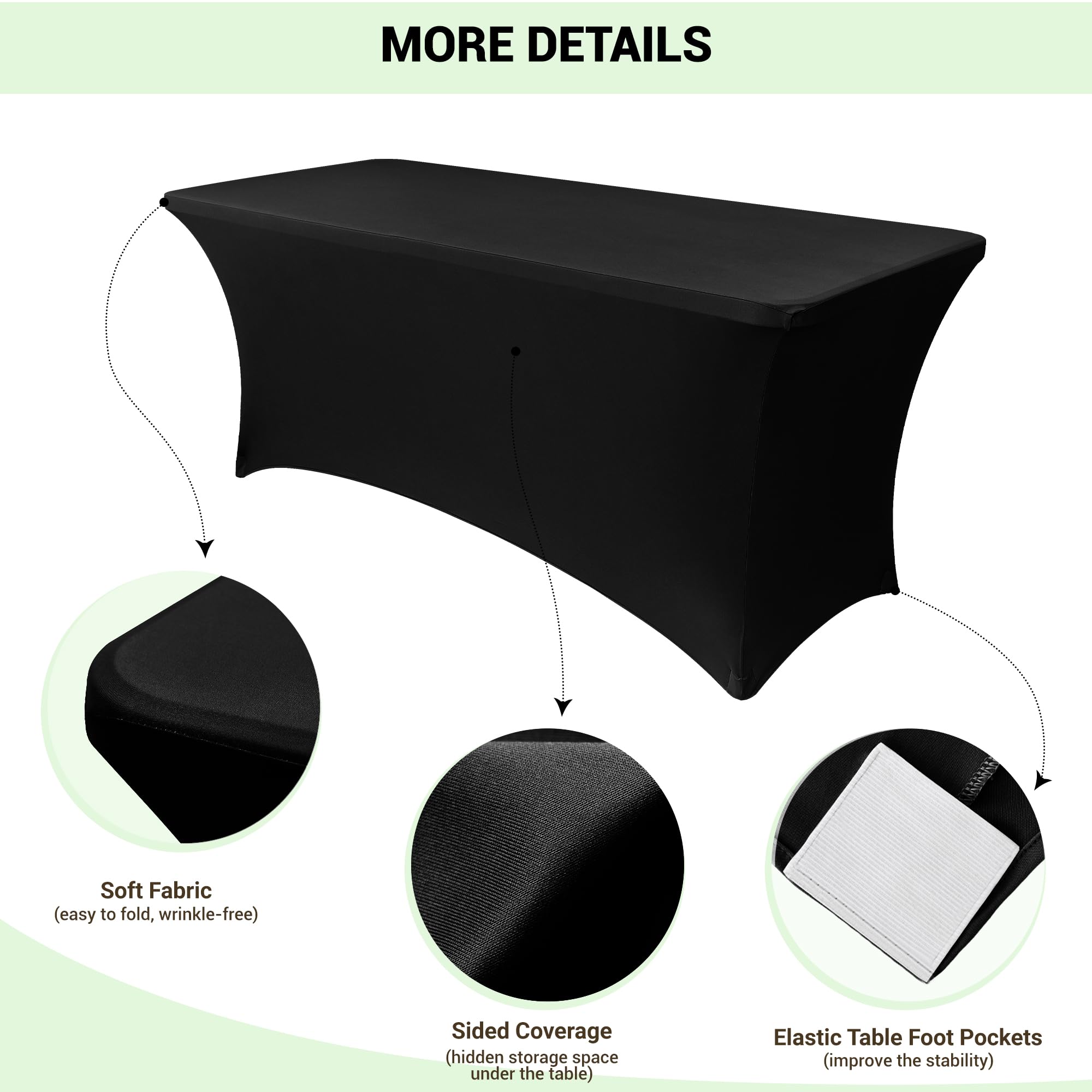 Obstal wrinkle- and stain-resistant tablecloth maintaining a tidy appearance
