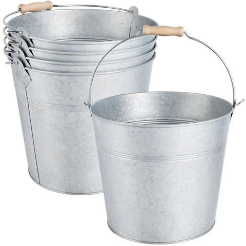 OBTANIM 4-pack galvanized ice buckets for party cooling and display