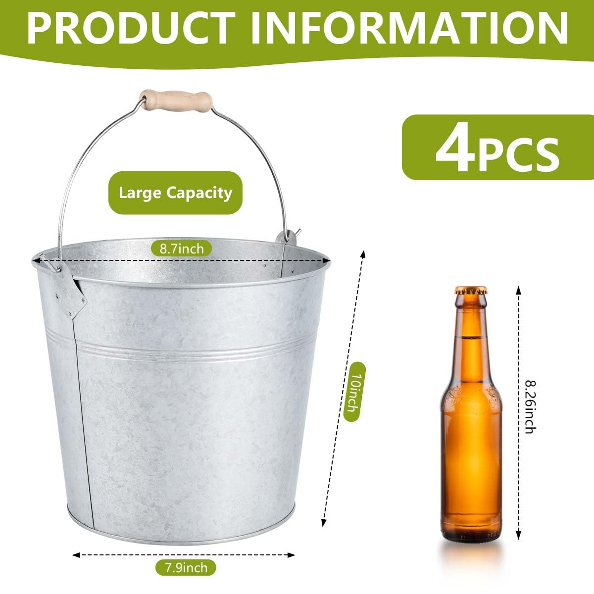 OBTANIM champagne cooling ice tub keeps bottles cold during gatherings