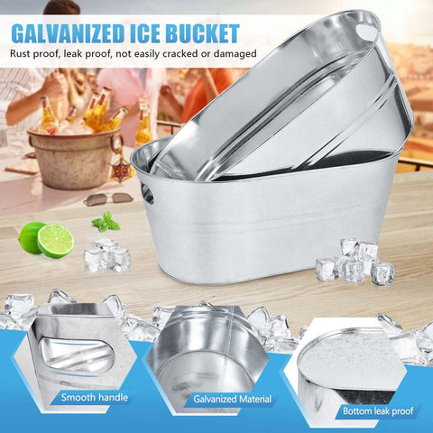 OBTANIM durable ice tub holds bottles and ice with leak-proof design