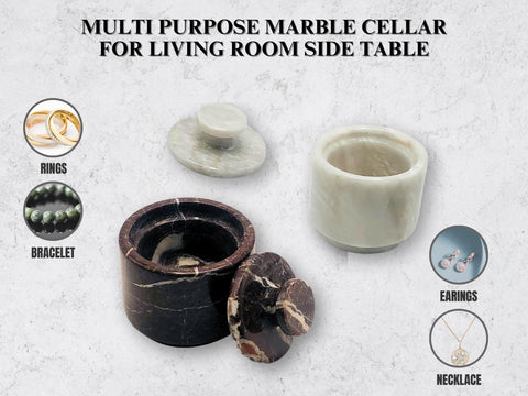 OceanicX marble salt cellars on a counter-ready kitchen display