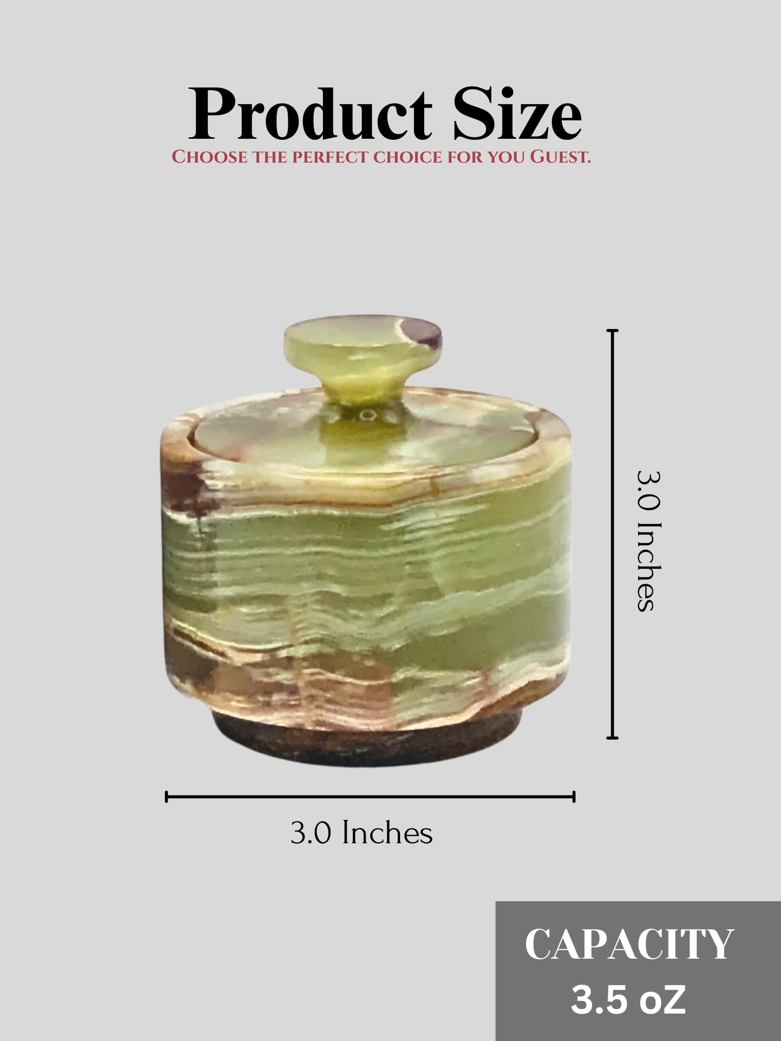 OceanicX marble salt cellar close-up shows luxurious veining and durability