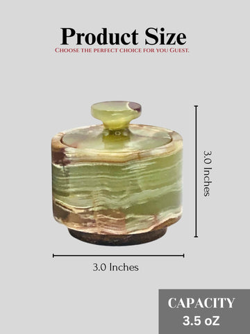 OceanicX marble salt cellar close-up shows luxurious veining and durability