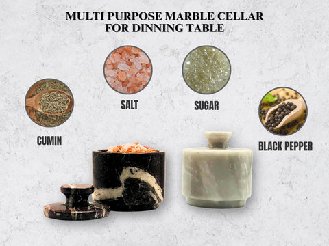 OceanicX marble salt cellar close-up highlighting red and white veins