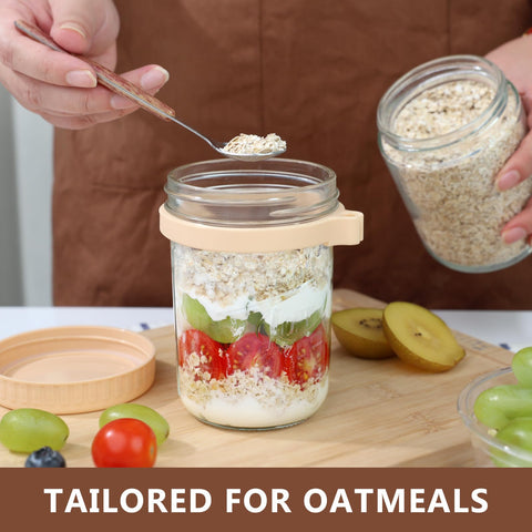 OcePor BPA-free glass jar with dishwasher-safe design.