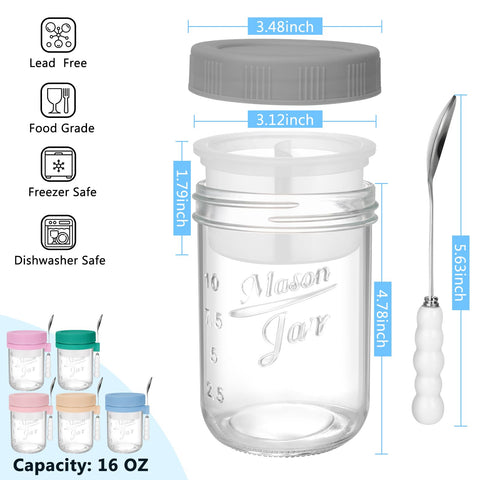 OcePor wide-mouth glass jar designed for easy filling and cleaning.