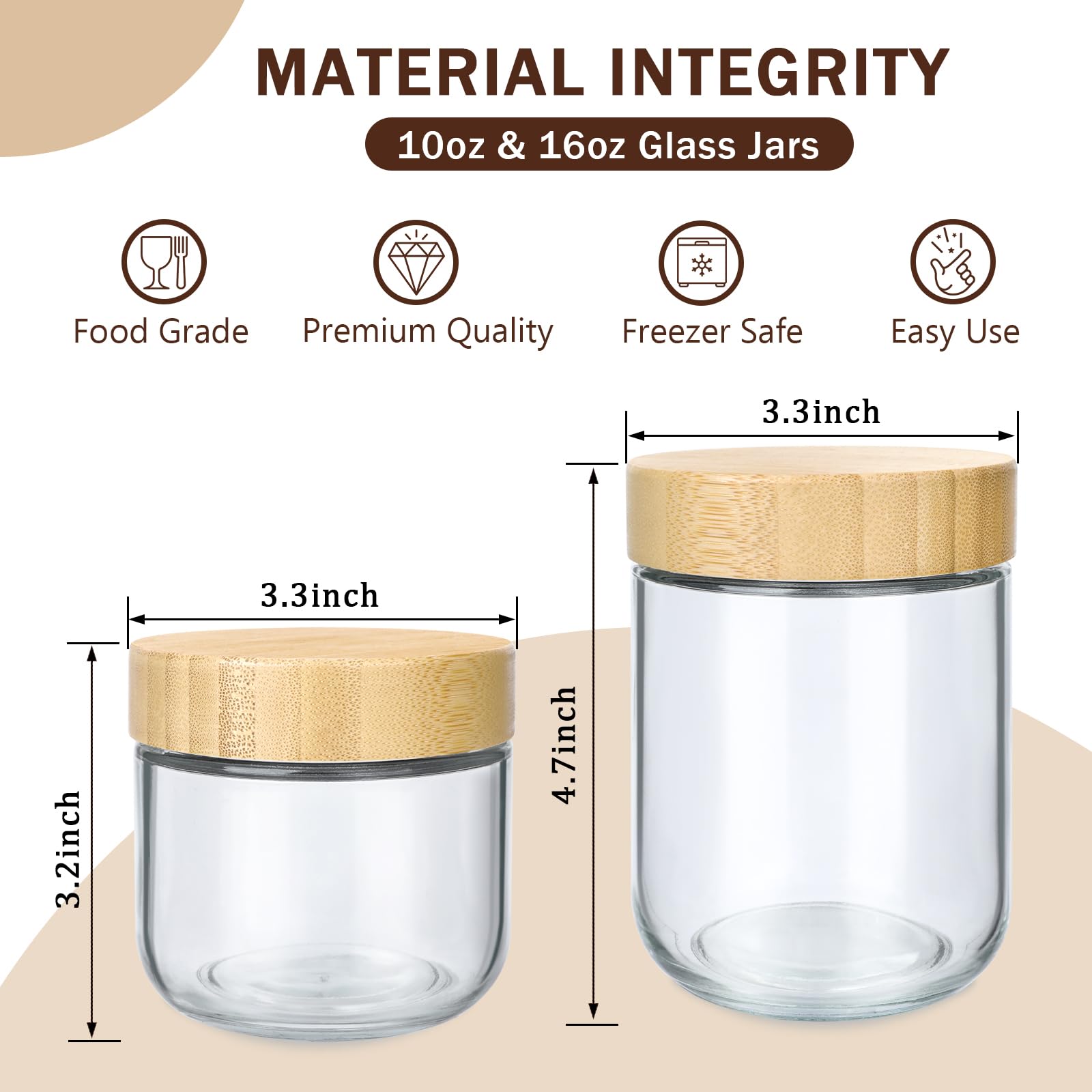 OcePor snack jar with clear design for easy content visibility