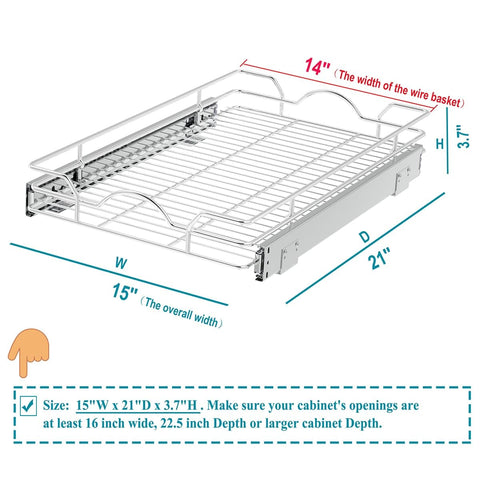 OCG slide-out drawer with ball-bearing rails for smooth operation and durable storage.