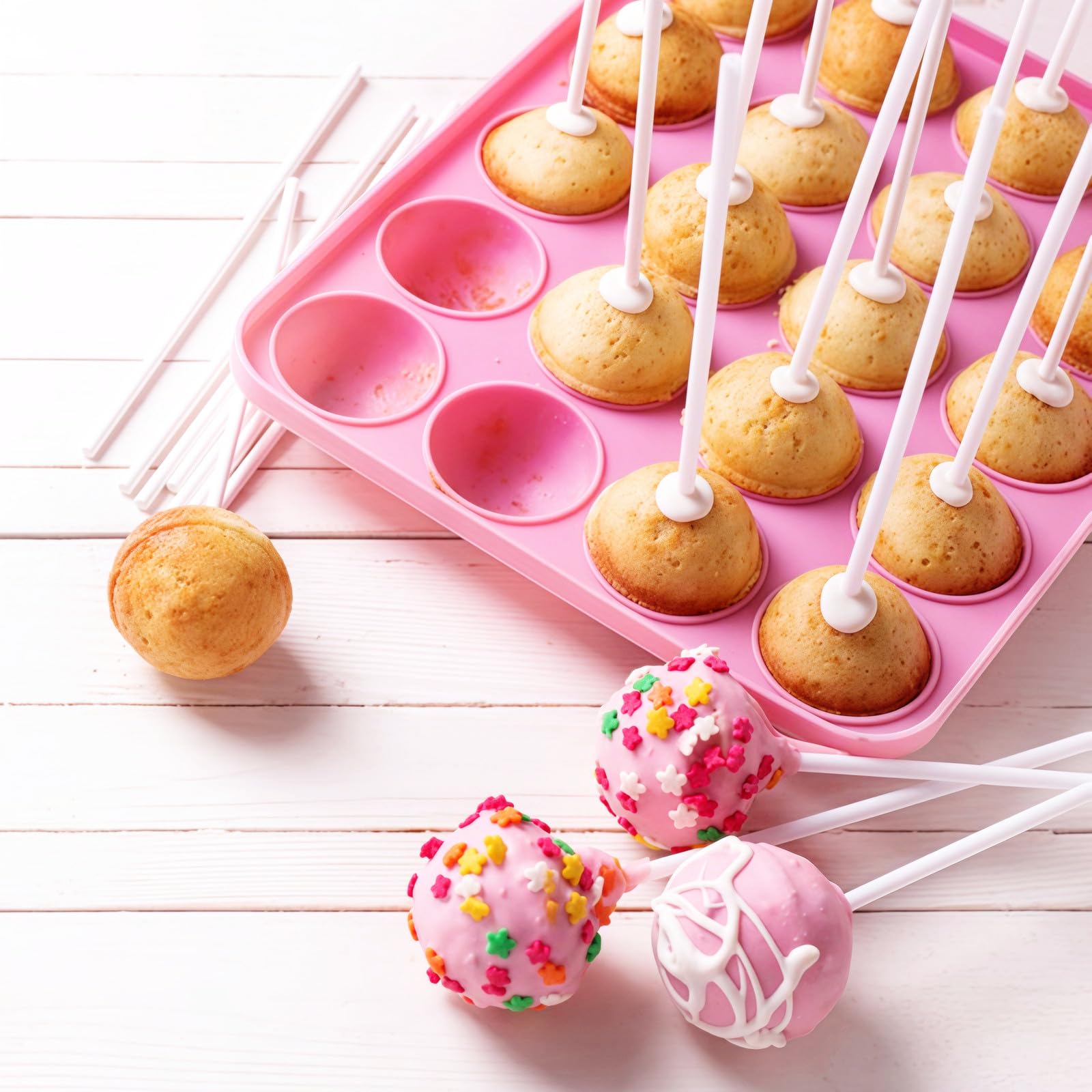 Ocmoiy all-in-one cake pop kit for convenient home baking.
