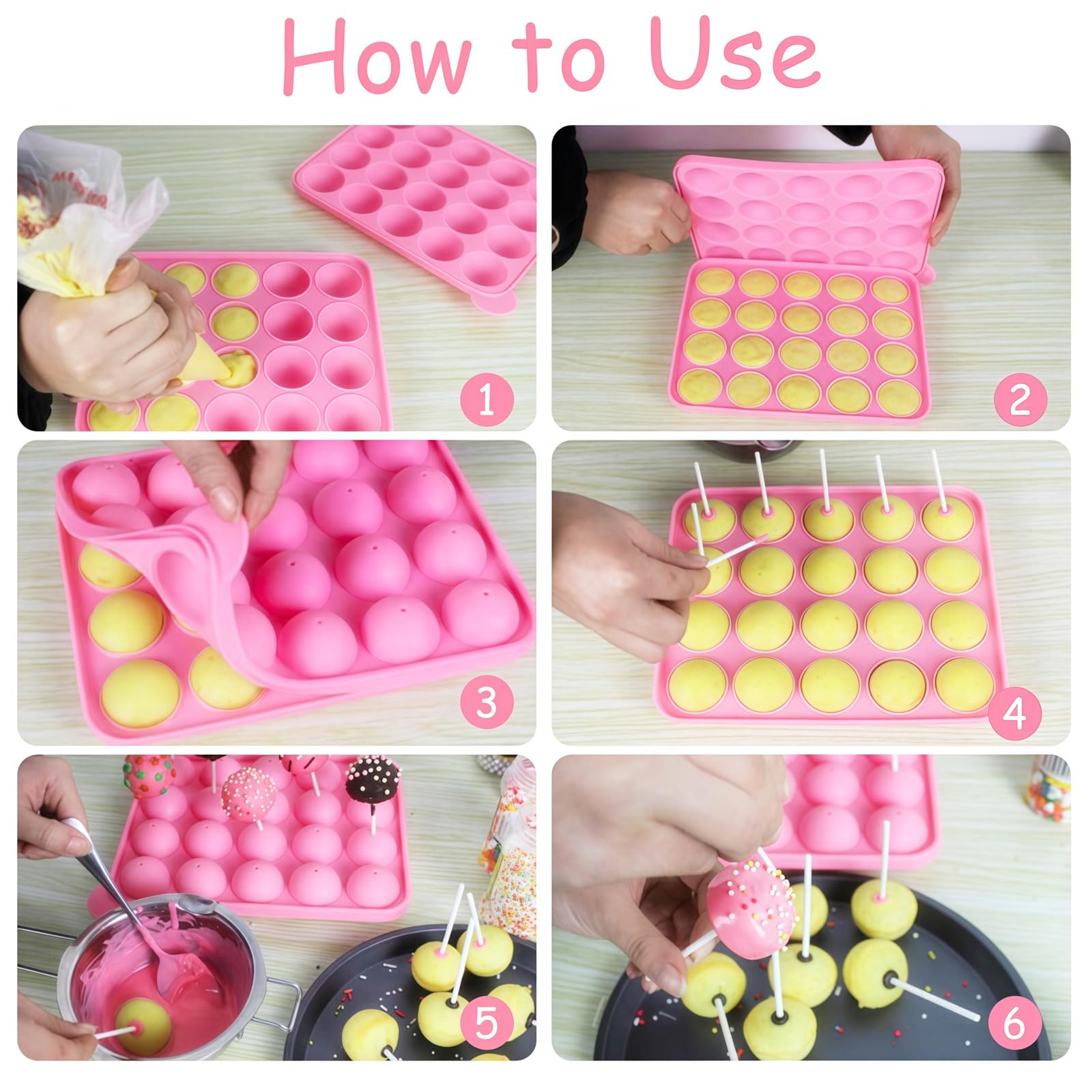Ocmoiy non-stick silicone mold gives easy release and simple cleanup.