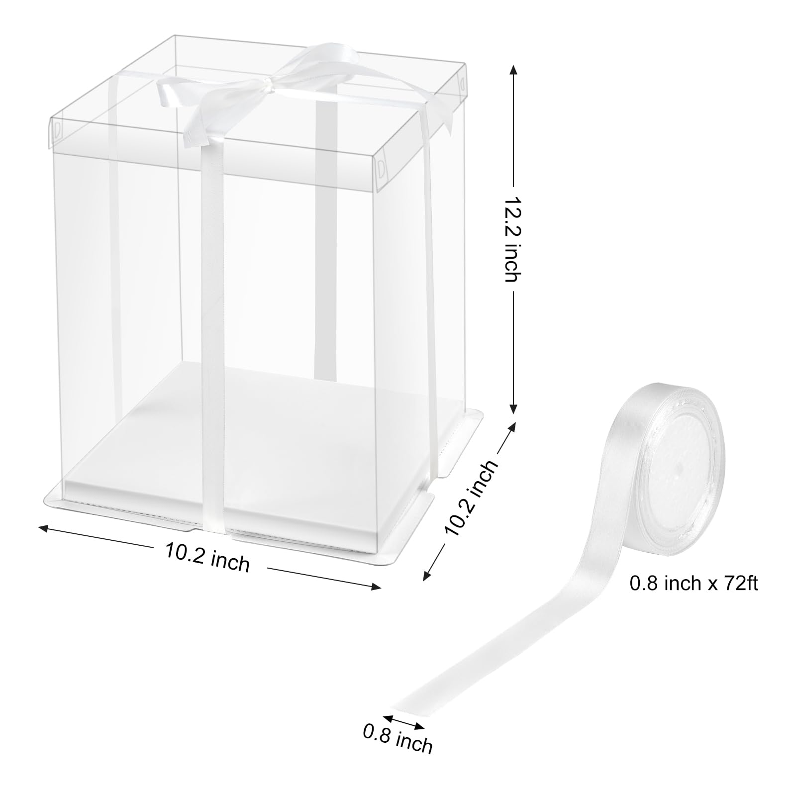 Ocmoiy tall cake box with lid keeps tall desserts secure during transport.