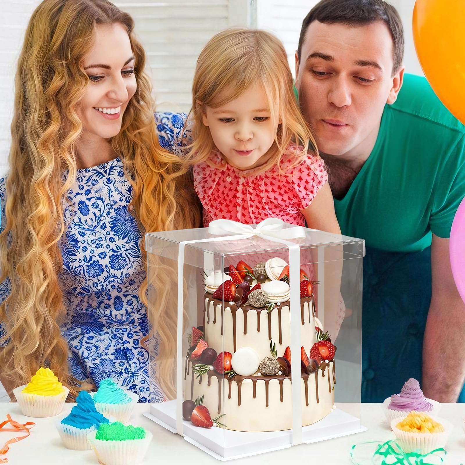 Ocmoiy versatile cake box suitable for gifts, bouquets, and crafts.