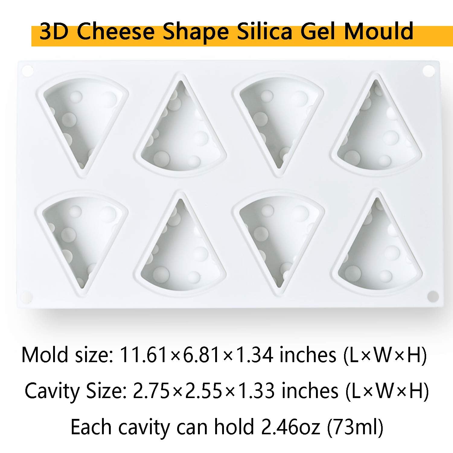 OCPO Kitchen 3D cheese shape mousse mold for elegant desserts