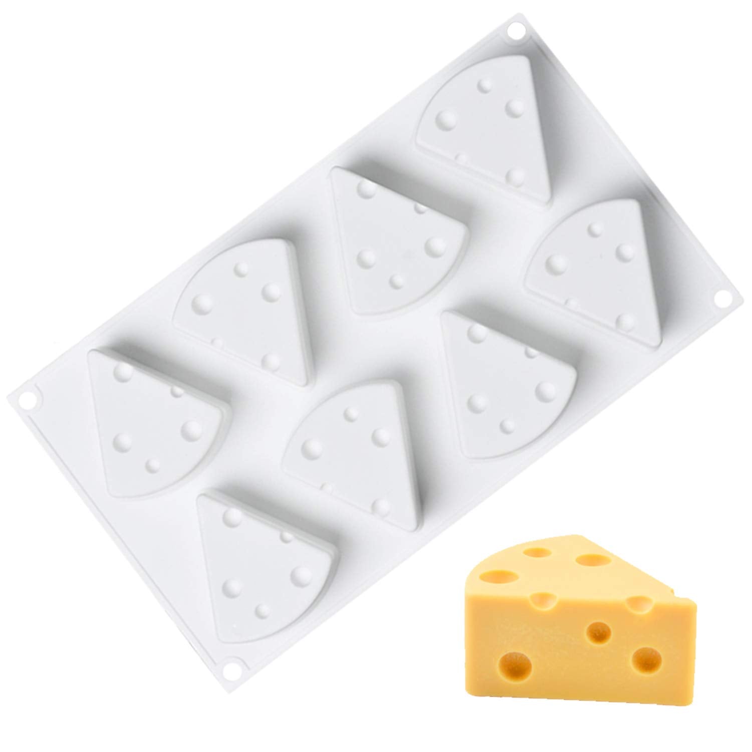 OCPO Kitchen cheese silicone mold eight cavities top view for perfectly formed cheese desserts