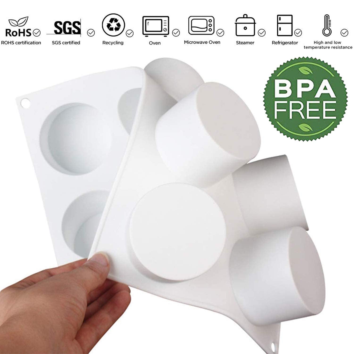 OCPO Kitchen oven-safe silicone mold handles freezer to oven prep safely.
