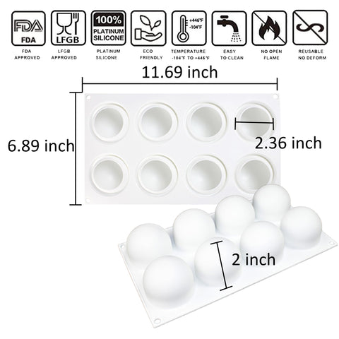 OCPO Kitchen silicone mold with nonstick release for smooth demolding.