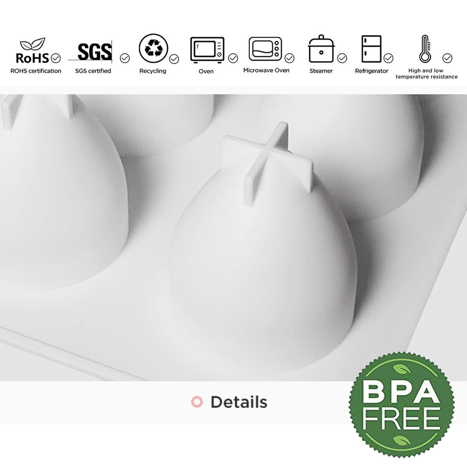 OCPO Kitchen strawberry mold ideal for cake decoration and candy making