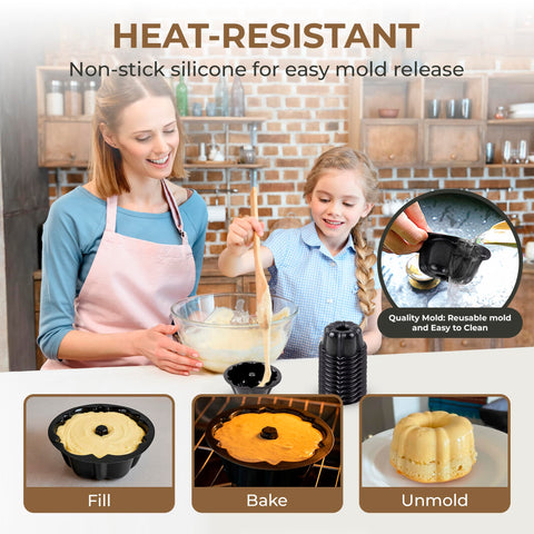 O'Creme 50-pack mini flan molds ideal for versatile baking.