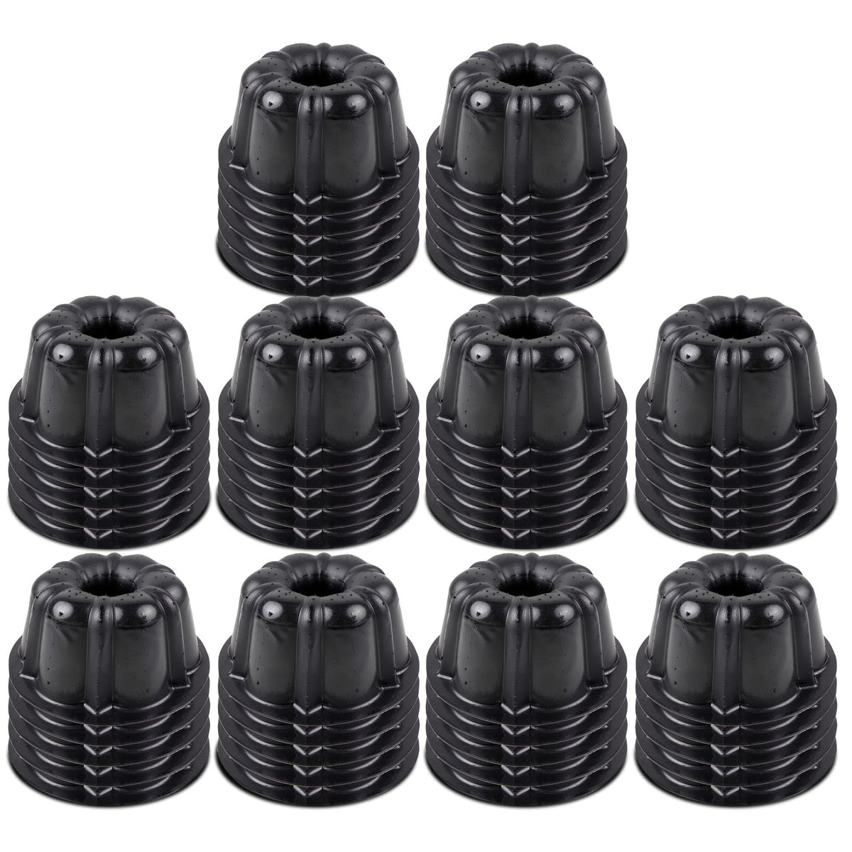 O'Creme bakeable mini flan molds shown for oven-ready desserts.