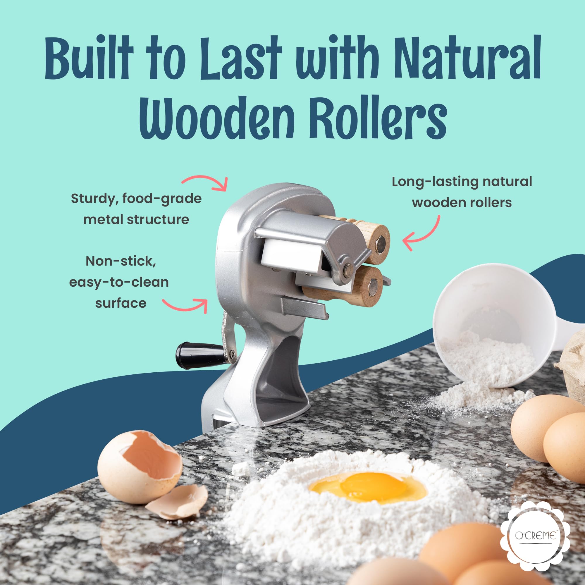 O'Creme easy-clean design makes post-cook cleanup quick and simple
