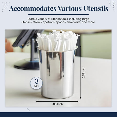 OCS Parts open-top design accommodates larger utensils and straws for easy access.