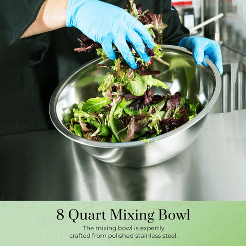 OCS Parts professional 8 qt mixing bowls for commercial kitchen use