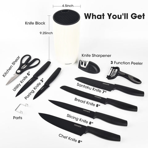 ODDIER 8-inch chef knife highlights precise cuts with high-carbon steel