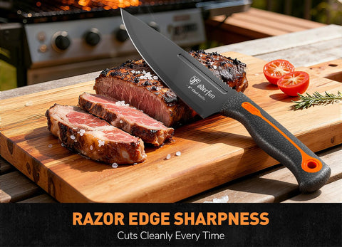 ODERFUN razor-sharp 15° edge enables clean, precise cuts.
