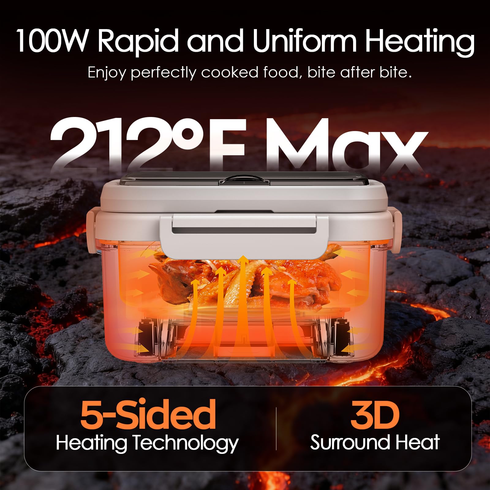 Odopok 20000mAh battery powered lunch box enables self heating