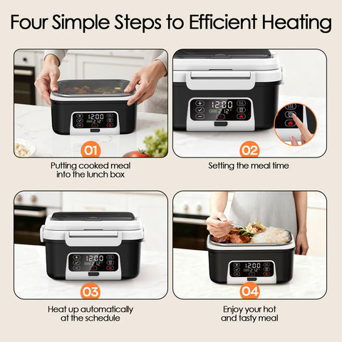Odopok removable divider lunch box for flexible meal layout