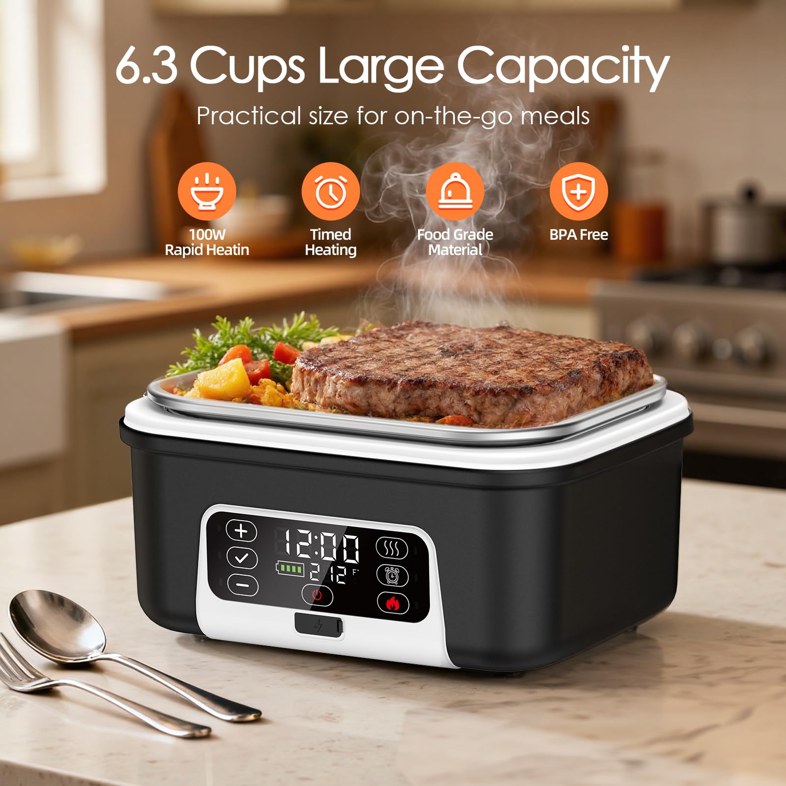 Odopok six point three cups capacity lunch box ideal for work meals