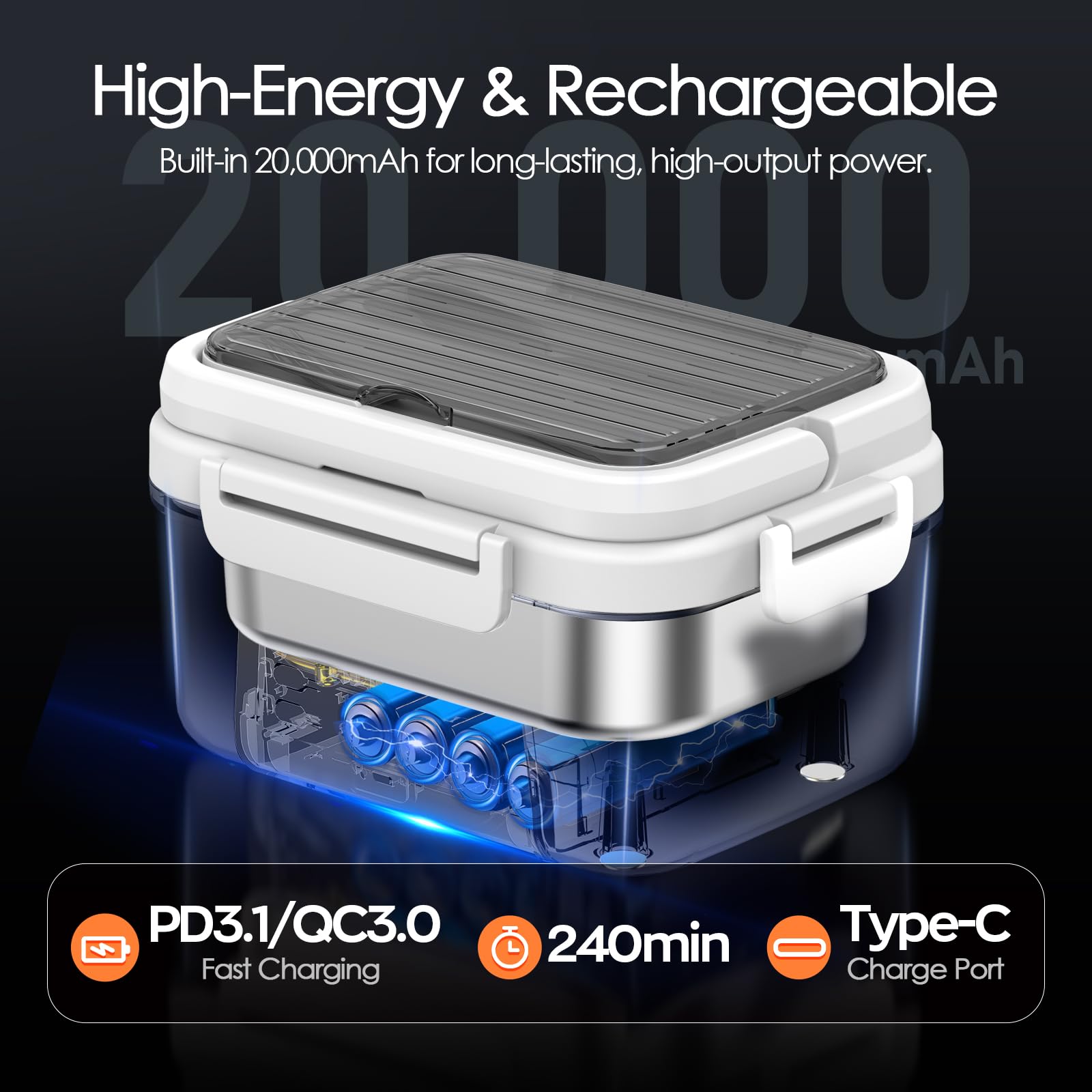 Odopok smart timer function lunch box ready for scheduled heating