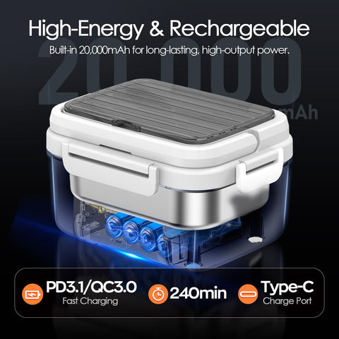Odopok smart timer function lunch box ready for scheduled heating