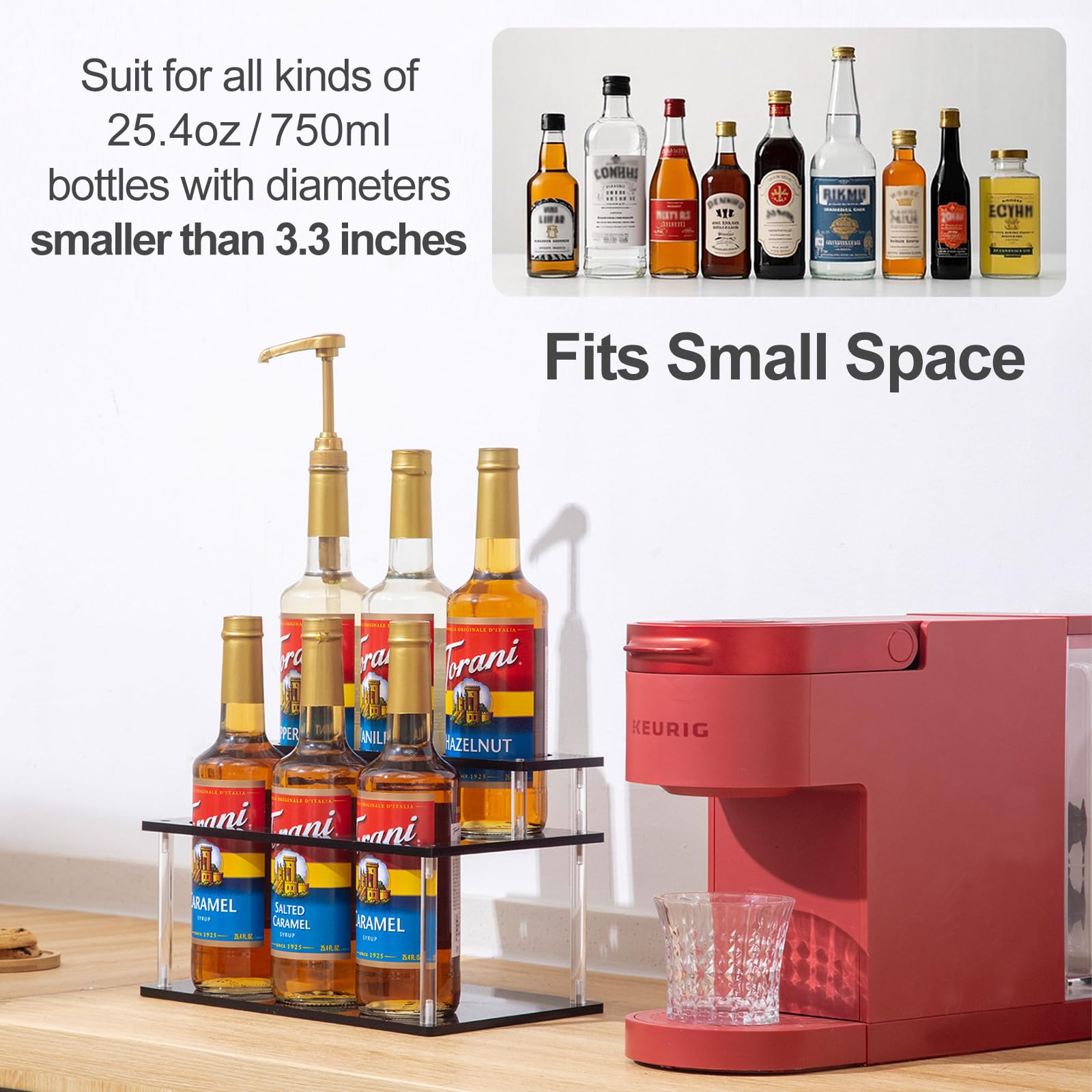 ODPEOZT easy-clean syrup rack makes wiping down simple after use