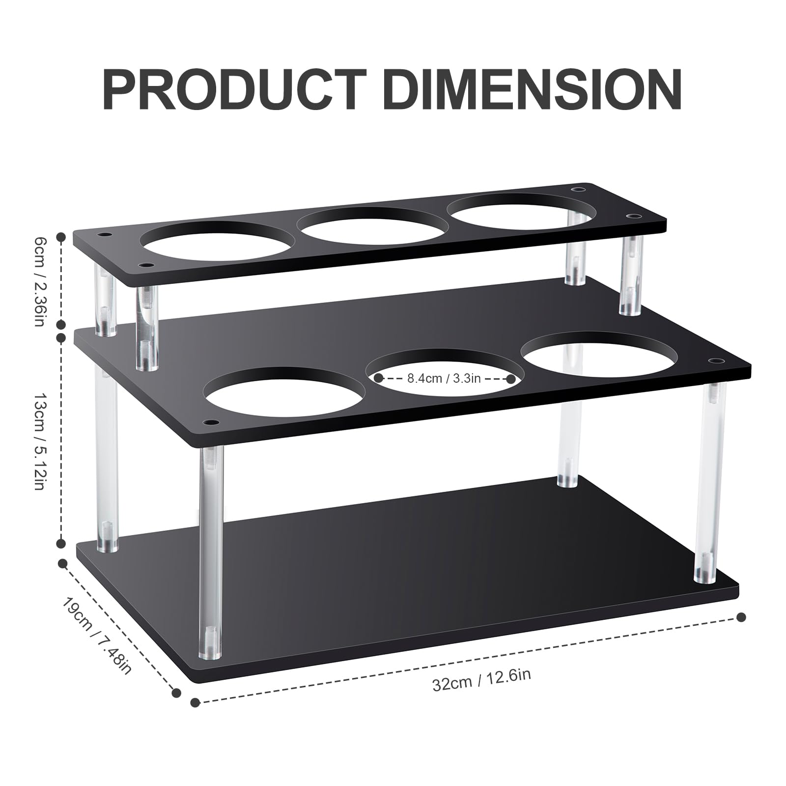 ODPEOZT syrup bottle holder stand neatly displays flavors for quick selection