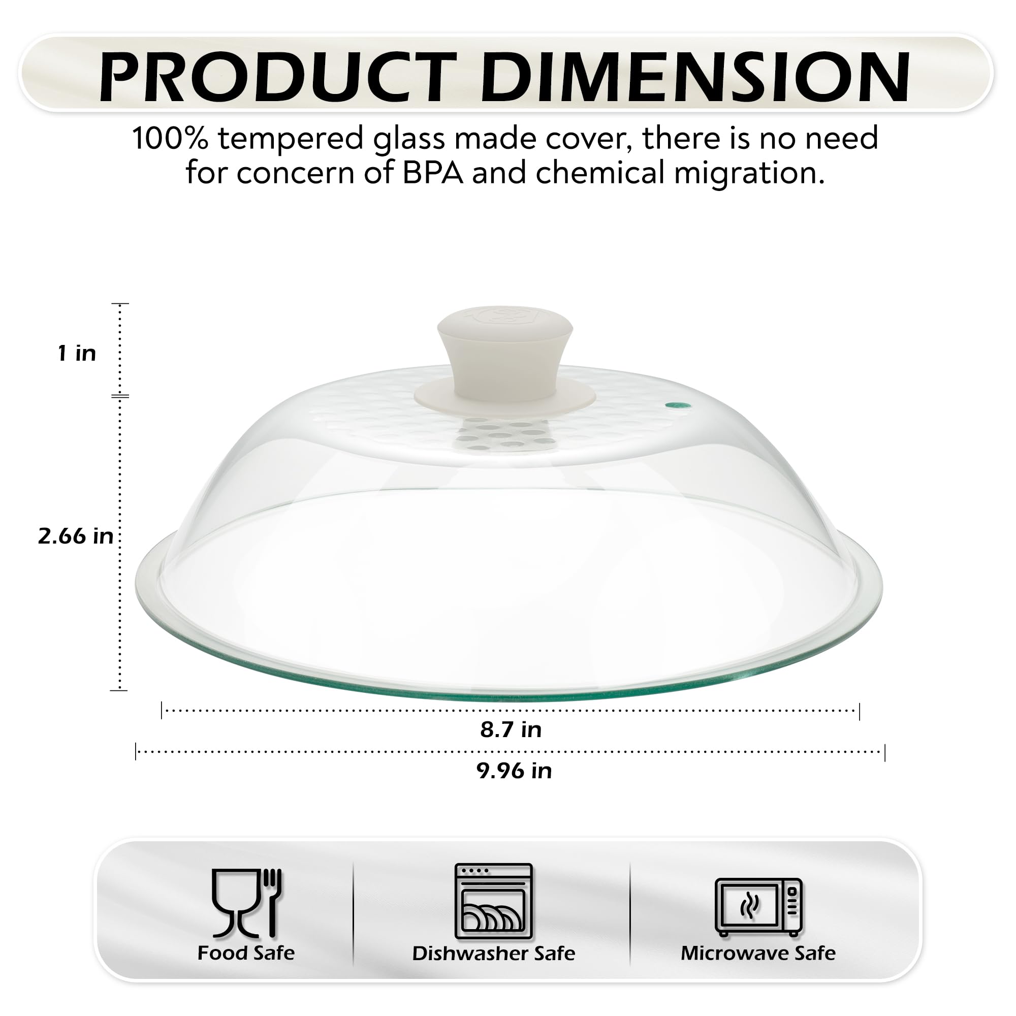 OEC heat-resistant tempered glass lid demonstrates durability during steaming