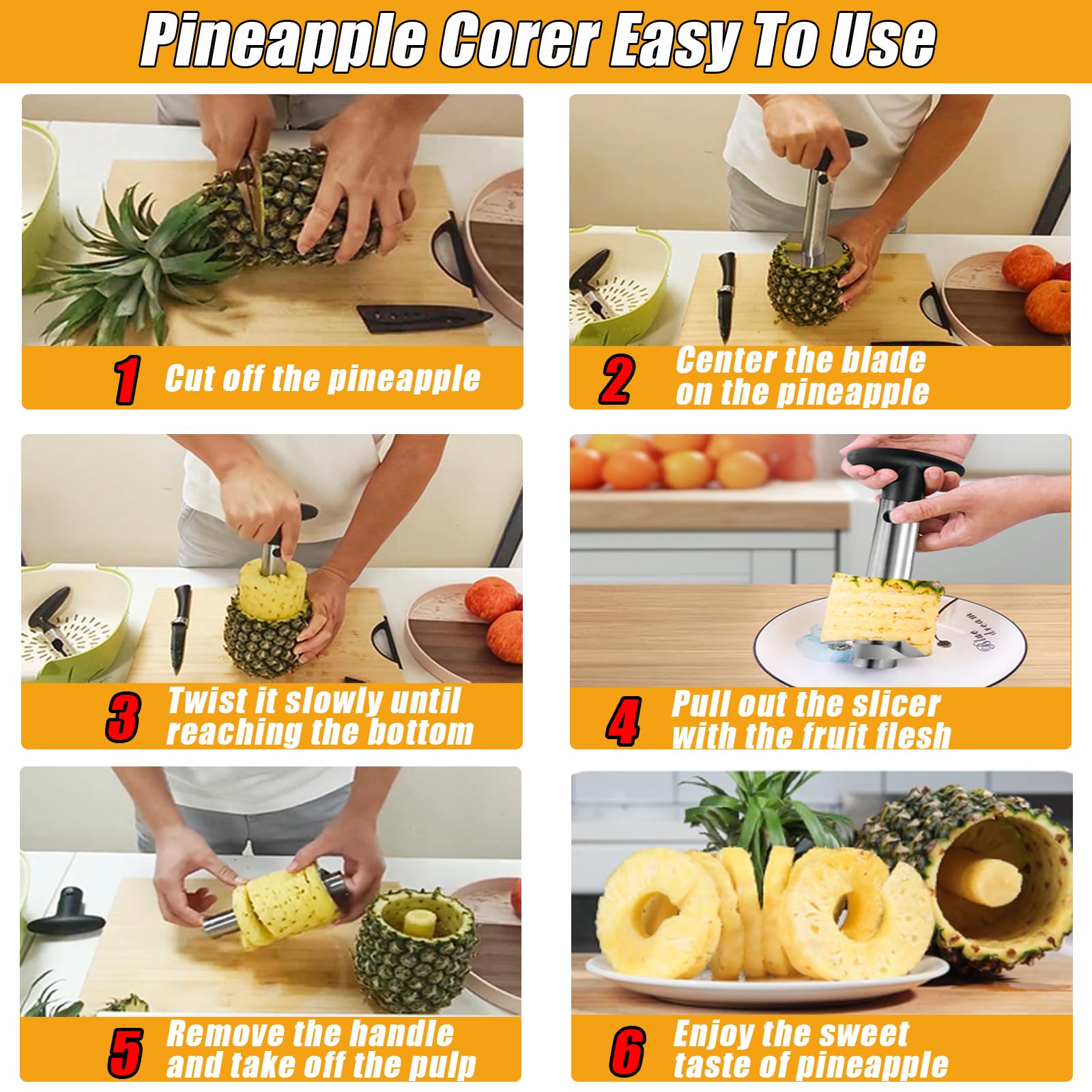 OERPHO apple core remover tool ready to core fruit.