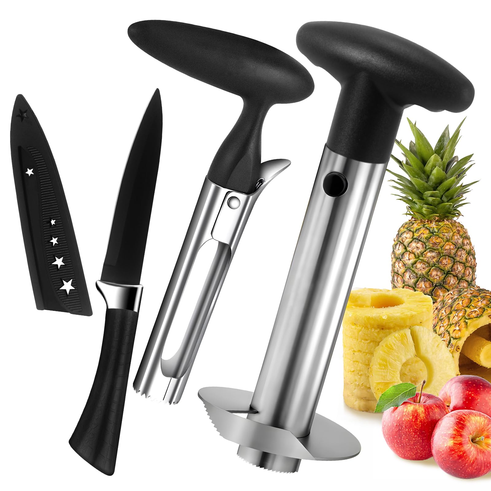OERPHO pineapple corer and slicer with durable blade for quick prep.