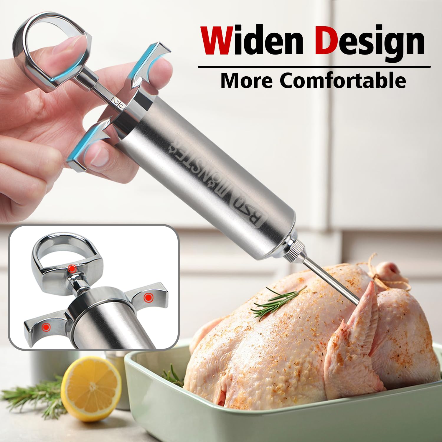 OFG BSQ Monster Injector needles for precise marinade penetration