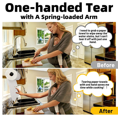 Ofiray-home adhesive back towel holder shown from back for easy stick-on install