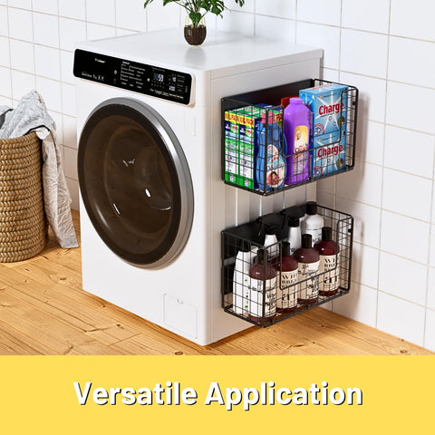 Ofiray-home magnetic shelf for kitchen counter organization on a metal surface.