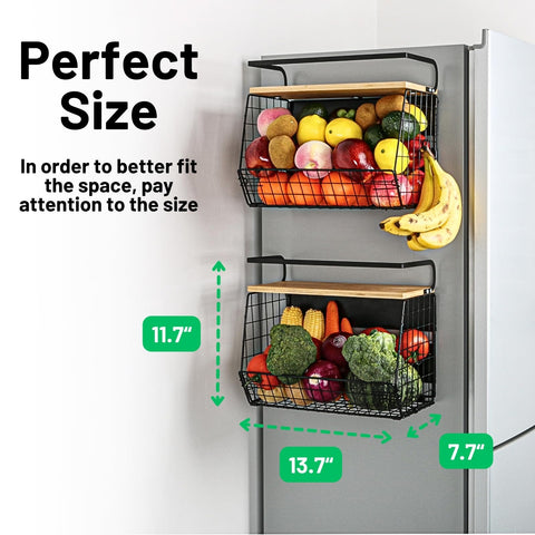 Ofiray-home magnetic shelf large capacity for fruits and vegetables