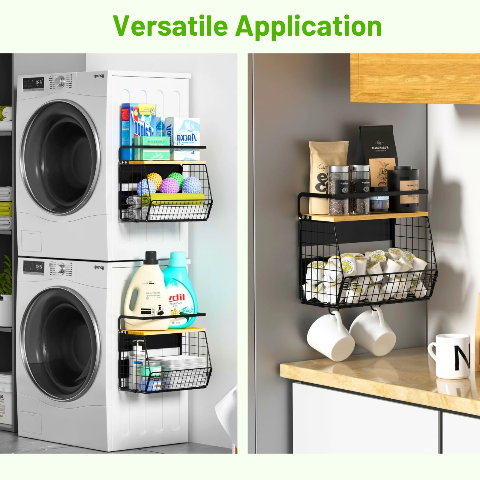 Ofiray-home magnetic shelf in office break room for coffee pods and snacks