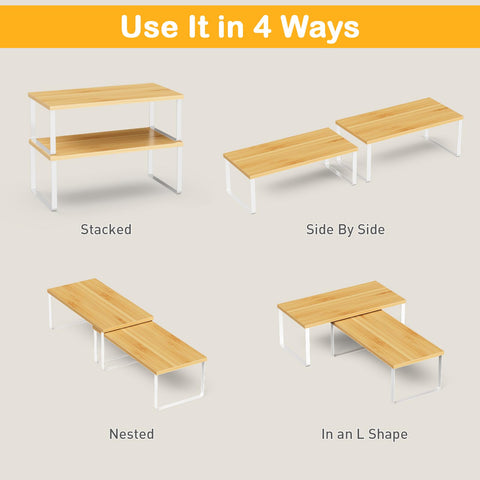 OGEMXU easy-assembly kitchen organizers allow quick, tool-free setup