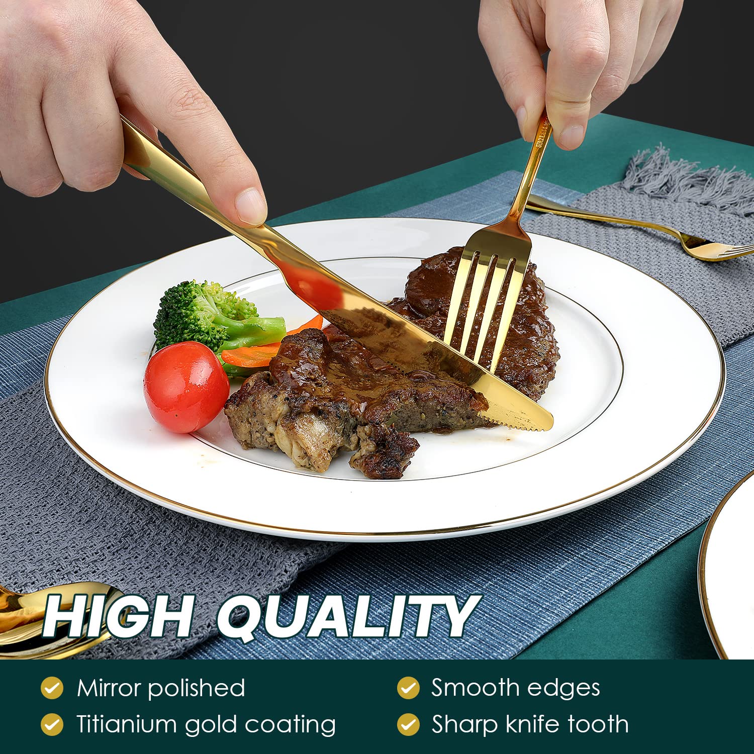 OGORI gold salad forks versatile for salads at gatherings.